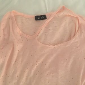 pink distressed tshirt!